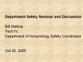 Department Safety Seminar and Discussion PowerPoint PPT Presentation