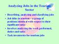 Analyzing Jobs in the Tourism Sector PowerPoint PPT Presentation