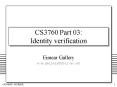 CS3760 Part 03: Identity verification PowerPoint PPT Presentation