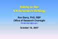Safety in the VA Research Setting PowerPoint PPT Presentation