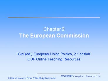 Chapter 9 The European Commission
