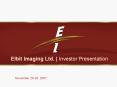 Elbit Imaging Ltd. | Investor Presentation PowerPoint PPT Presentation