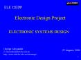 Electronic Design Project PowerPoint PPT Presentation