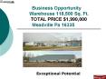 Business Opportunity Warehouse 118,500 Sq. Ft. TOTAL PRICE $1,990,000 Meadville Pa 16335 PowerPoint PPT Presentation