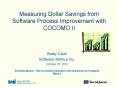 Measuring Dollar Savings from Software Process Improvement with COCOMO II PowerPoint PPT Presentation