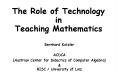 The Role of Technology in Teaching Mathematics PowerPoint PPT Presentation