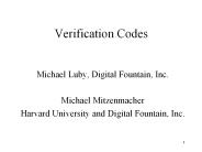 Verification Codes