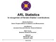 ARL Statistics In recognition of Kendon Stubbs contributions PowerPoint PPT Presentation