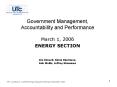 Government Management, Accountability and Performance PowerPoint PPT Presentation