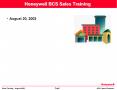 Honeywell BCS Sales Training PowerPoint PPT Presentation