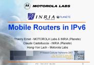 Mobile Routers in IPv6