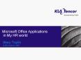 Microsoft Office Applications in My HR world PowerPoint PPT Presentation