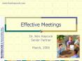 Effective Meetings PowerPoint PPT Presentation