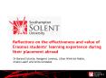 Reflections on the effectiveness and value of Erasmus students learning experience during their plac PowerPoint PPT Presentation