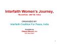 Interfaith Womens Journey, November, 200708, India PowerPoint PPT Presentation