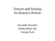 Sensors and Sensing for Reactive Robots