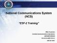 National Communications System NCS ESF2 Training PowerPoint PPT Presentation