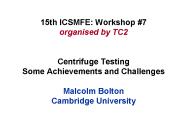 15th ICSMFE: Workshop