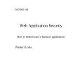 Web Application Security PowerPoint PPT Presentation