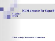 KLM detector for SuperB