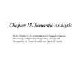 Chapter 15. Semantic Analysis PowerPoint PPT Presentation