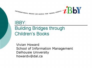IBBY: Building Bridges through Childrens Books