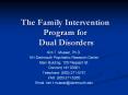 The Family Intervention Program for Dual Disorders PowerPoint PPT Presentation