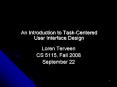 An Introduction to TaskCentered User Interface Design PowerPoint PPT Presentation