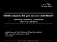 What company did you say you were from Developing a Strategy to Communicate a New Corporate Brand PowerPoint PPT Presentation