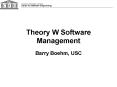 Theory W Software Management PowerPoint PPT Presentation