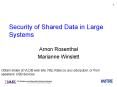 Security of Shared Data in Large Systems PowerPoint PPT Presentation