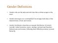 Gender Definitions PowerPoint PPT Presentation