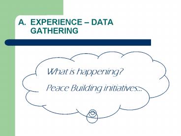 EXPERIENCE DATA GATHERING