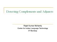 Detecting Complements and Adjuncts