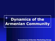 Dynamics of the Armenian Community