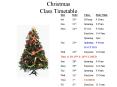 Christmas Class Timetable PowerPoint PPT Presentation