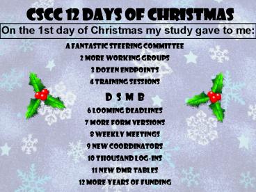 CSCC 12 Days of Christmas