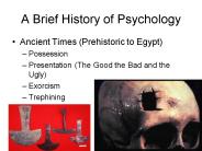 A Brief History of Psychology