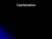 Capitalization