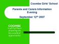 Coombe Girls School PowerPoint PPT Presentation