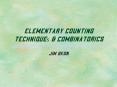 Elementary Counting Techniques PowerPoint PPT Presentation