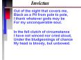 Invictus PowerPoint PPT Presentation