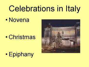 Celebrations in Italy