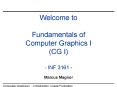 Welcome to Fundamentals of Computer Graphics I CG I INF 3161 PowerPoint PPT Presentation
