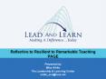 Reflective to Resilient to Remarkable Teaching PAGE PowerPoint PPT Presentation