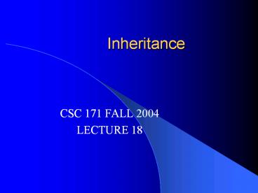 Inheritance