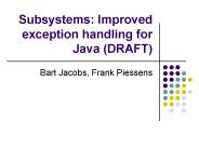 Subsystems: Improved exception handling for Java (DRAFT)