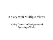 JQuery with Multiple Views