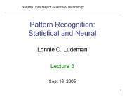 Pattern Recognition: Statistical and Neural