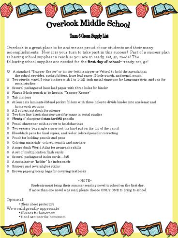 Overlook Middle School